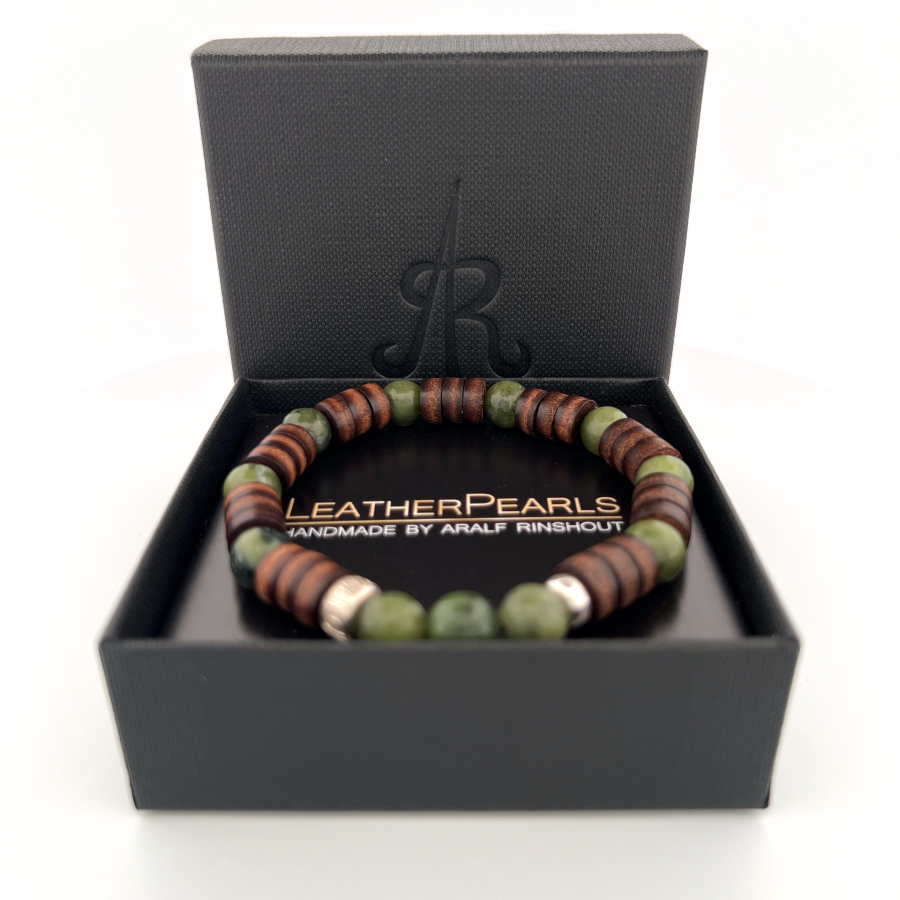 LeatherPearl Armband mit Seraphinit